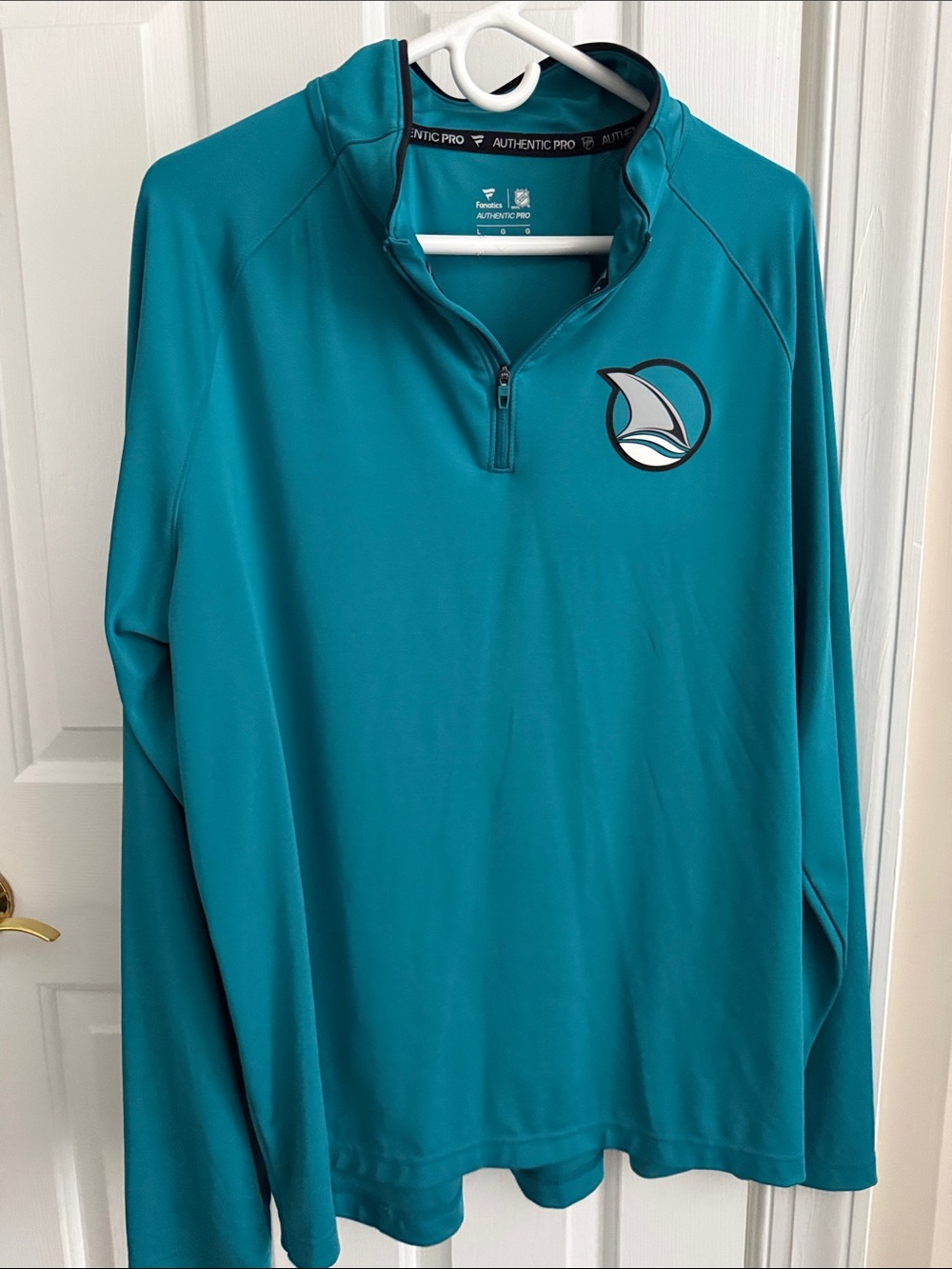 Fanatics San Jose Sharks Teal Authentic Pro Quarter-Zip Pullover